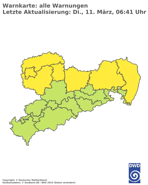 Aktuelle Wetterwarnungen für  Dresden