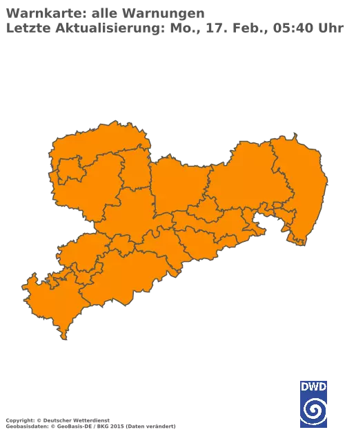 Aktuelle Wetterwarnungen für  Dresden